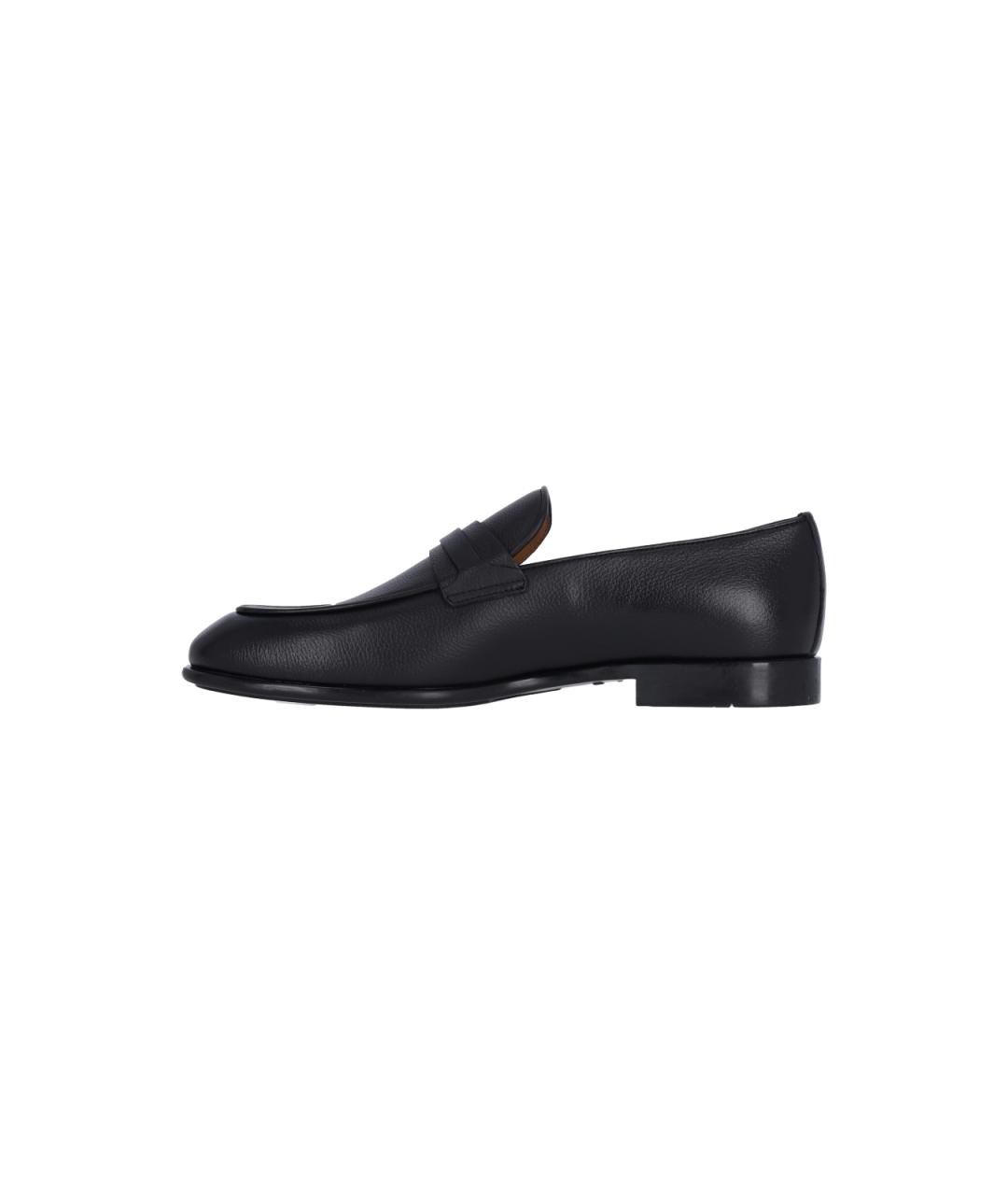 FERRAGAMO Черные кожаные лоферы, фото 3