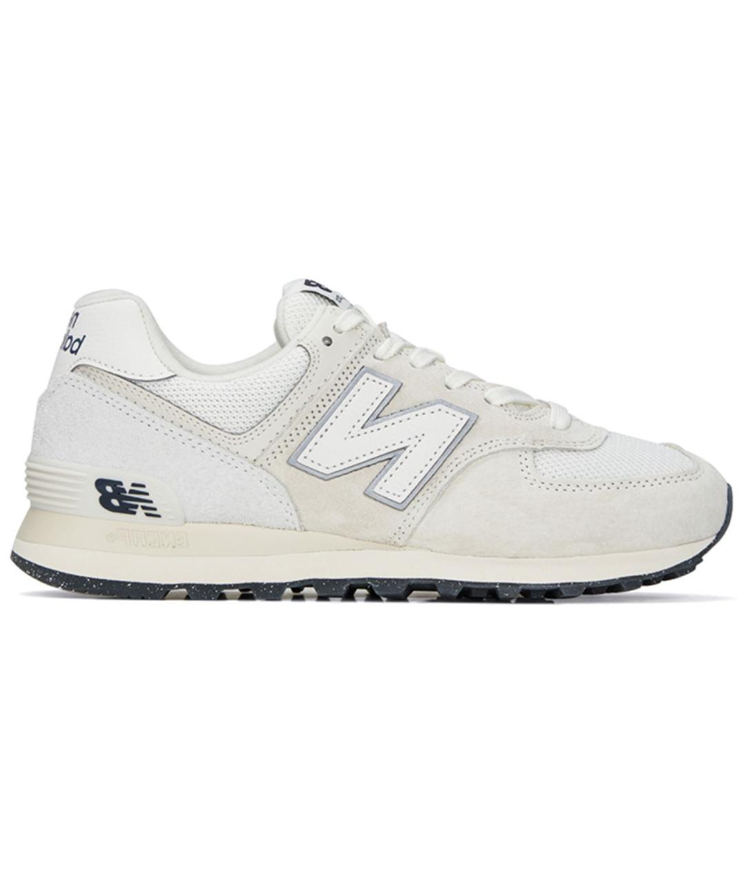 NEW BALANCE Белые замшевые низкие кроссовки / кеды, фото 9