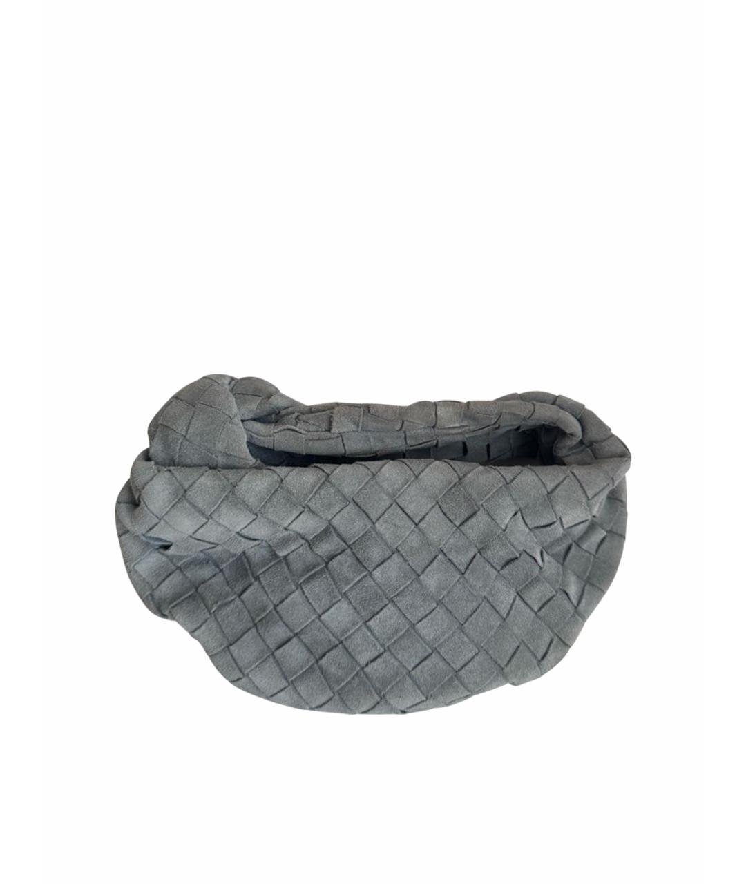 BOTTEGA VENETA Серая замшевая сумка с короткими ручками, фото 1