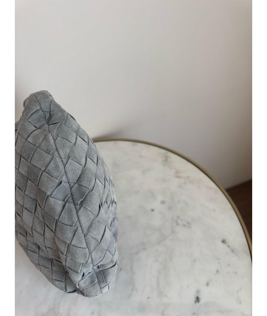 BOTTEGA VENETA Серая замшевая сумка с короткими ручками, фото 6