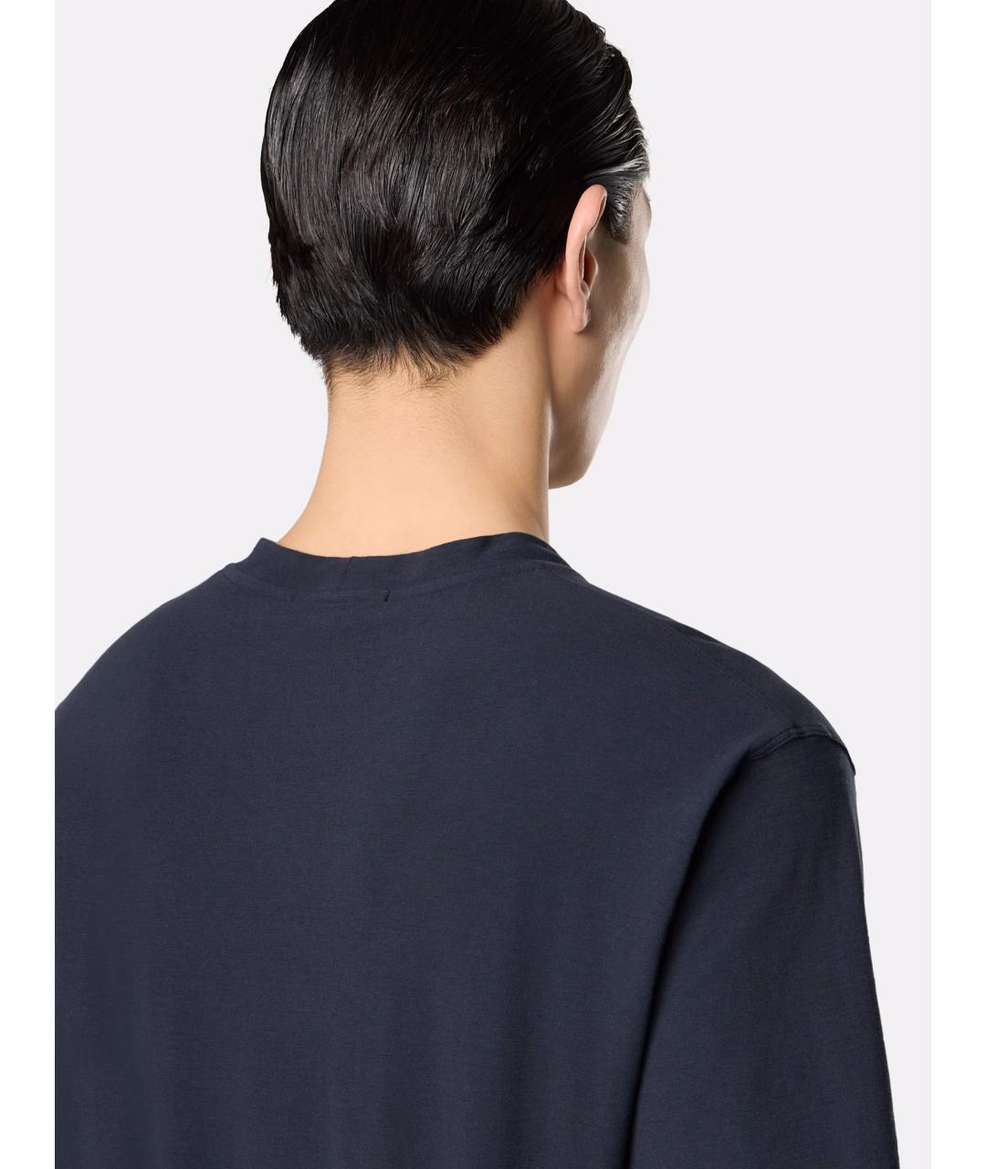 STONE ISLAND Синяя хлопковая футболка, фото 4