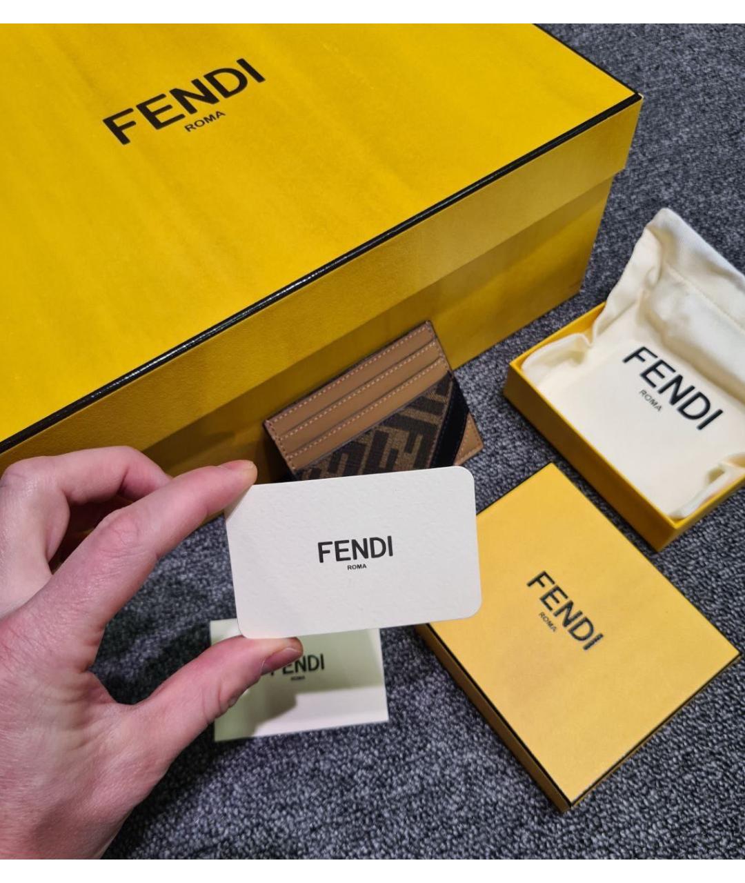 FENDI Коричневый кардхолдер, фото 6