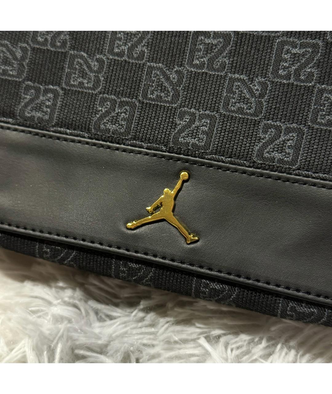 JORDAN Черная тканевая сумка на плечо, фото 3