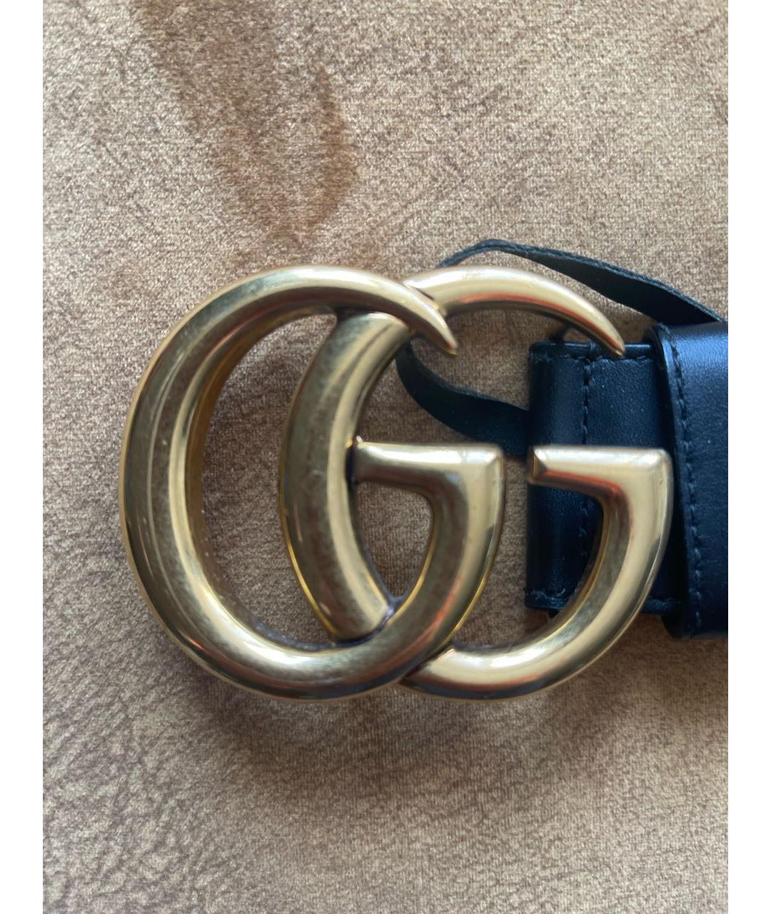 GUCCI Черный кожаный ремень, фото 4