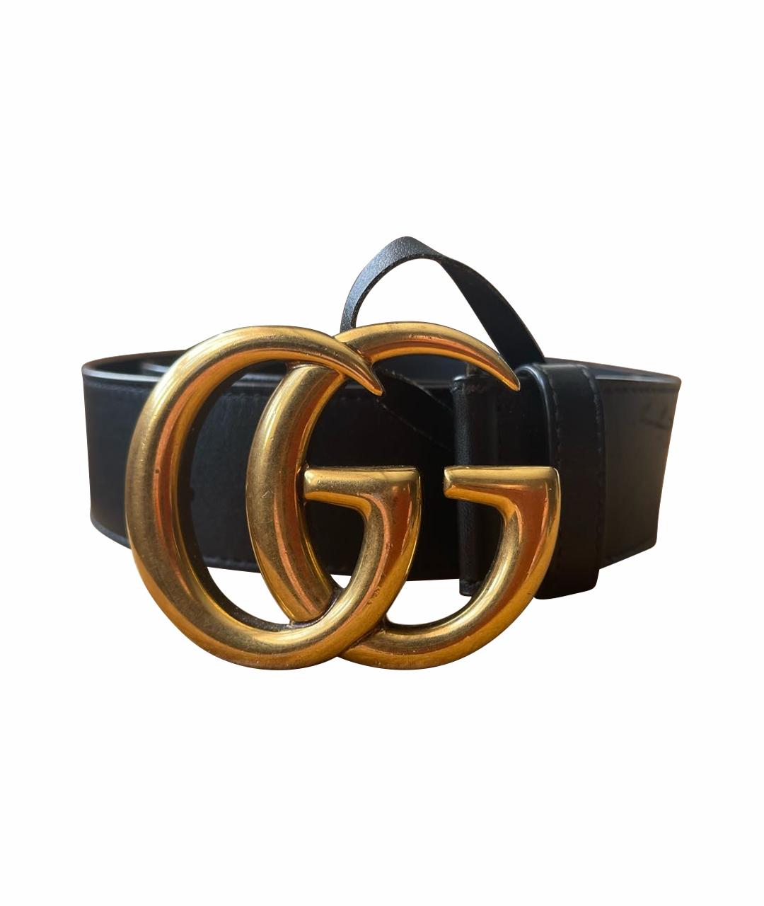 GUCCI Черный кожаный ремень, фото 9