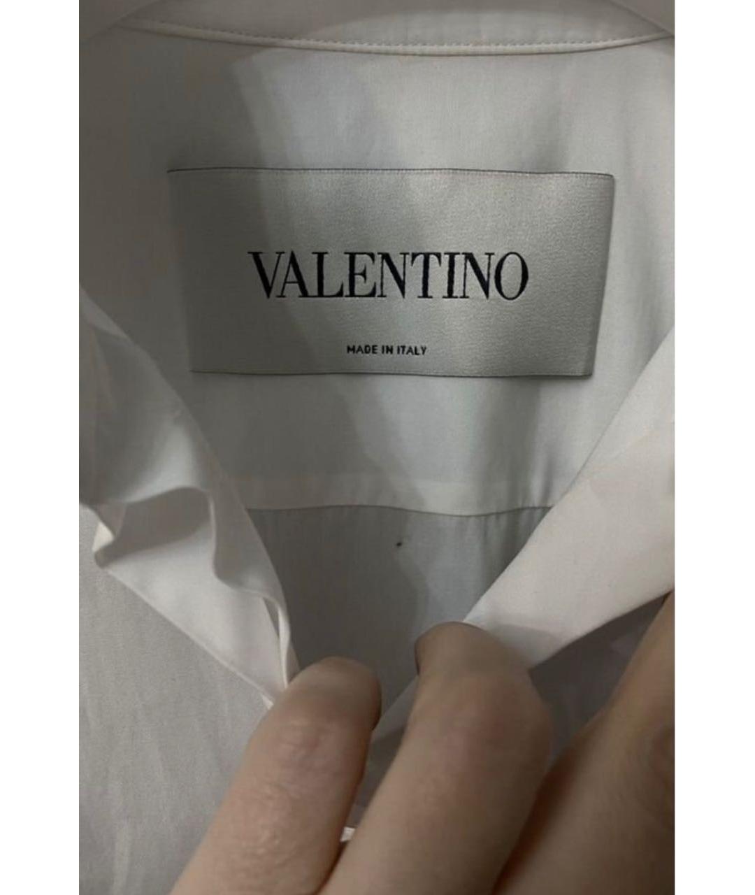 VALENTINO Белое хлопковое повседневное платье, фото 3