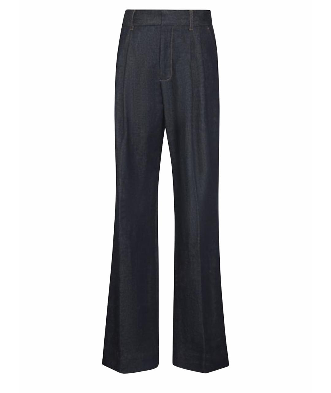 ZIMMERMANN Темно-синие хлопковые брюки широкие, фото 1