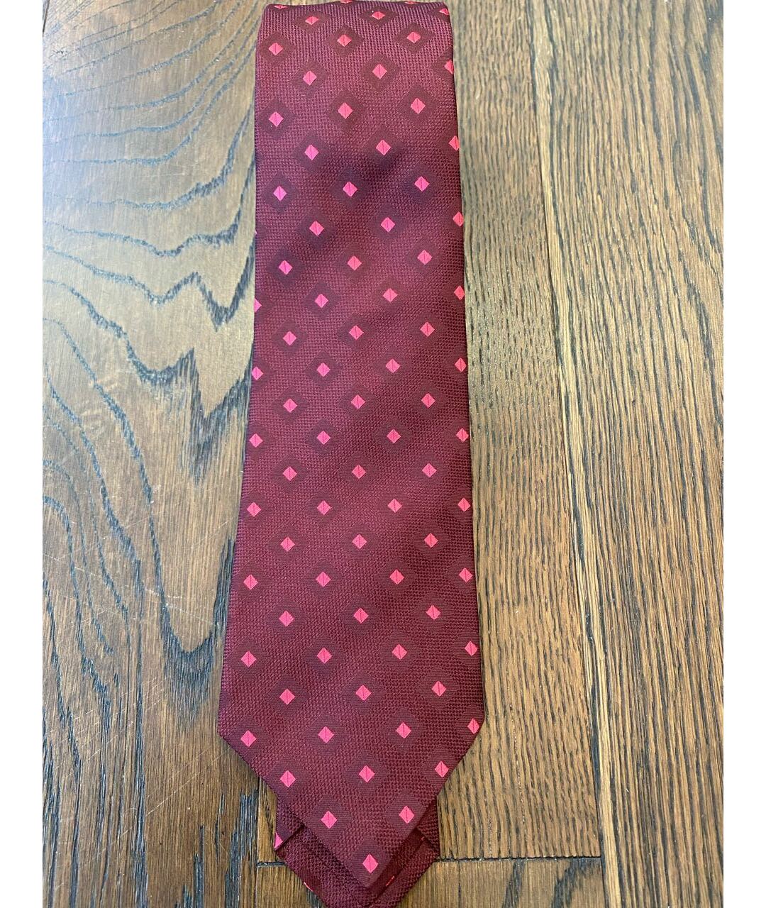 KITON Бордовый шелковый галстук, фото 5