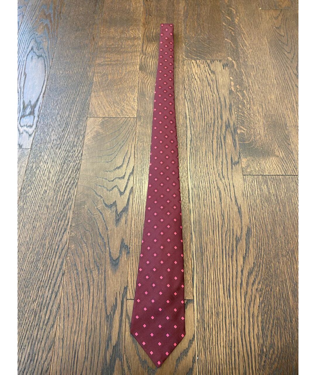 KITON Бордовый шелковый галстук, фото 2