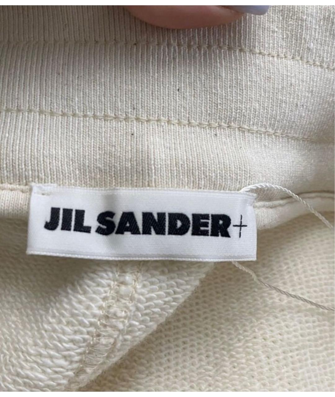 JIL SANDER Бежевые хлопковые спортивные брюки и шорты, фото 3