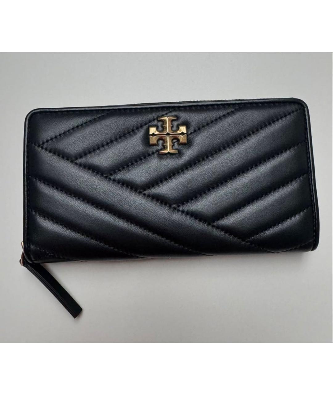 TORY BURCH Черный кожаный кошелек, фото 4