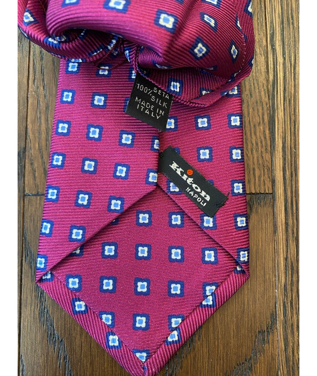 KITON Фуксия шелковый галстук, фото 4