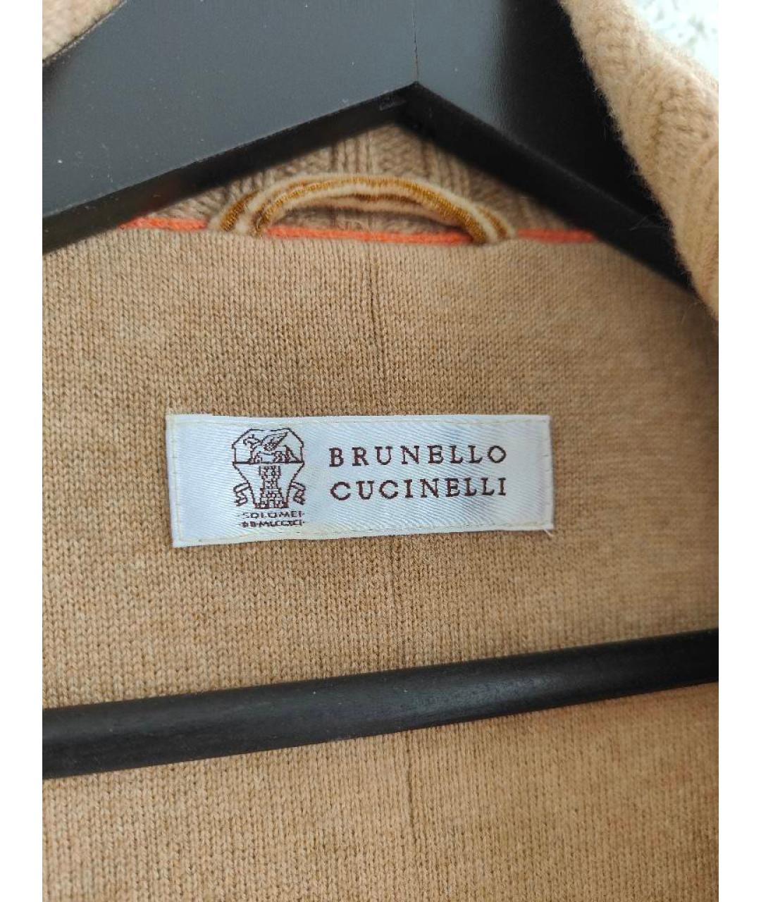 BRUNELLO CUCINELLI Коричневая кашемировая куртка, фото 8