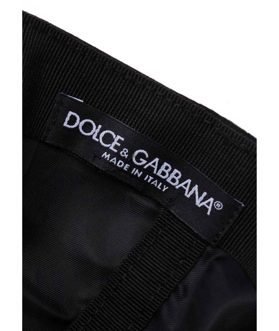 DOLCE&GABBANA Черная хлопковая кепка/бейсболка, фото 2