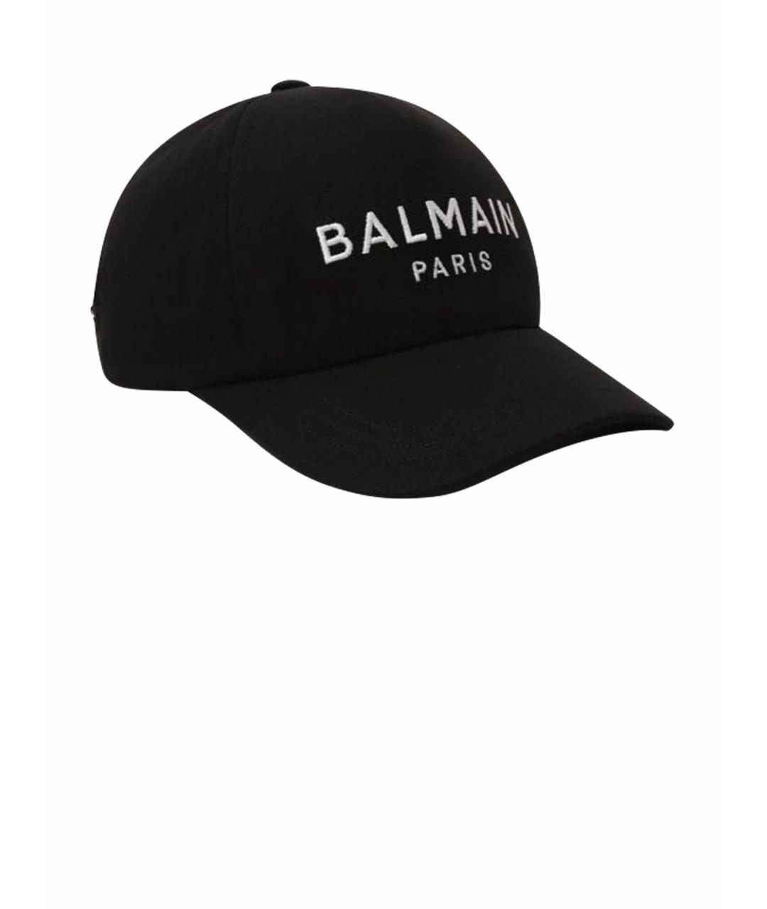 BALMAIN Черная хлопковая кепка, фото 1