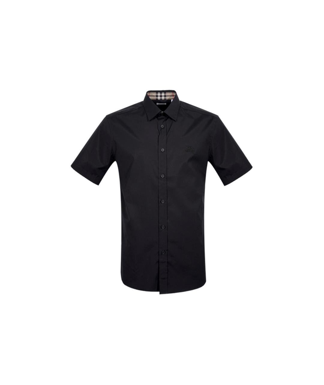 BURBERRY Черная хлопковая кэжуал рубашка, фото 1