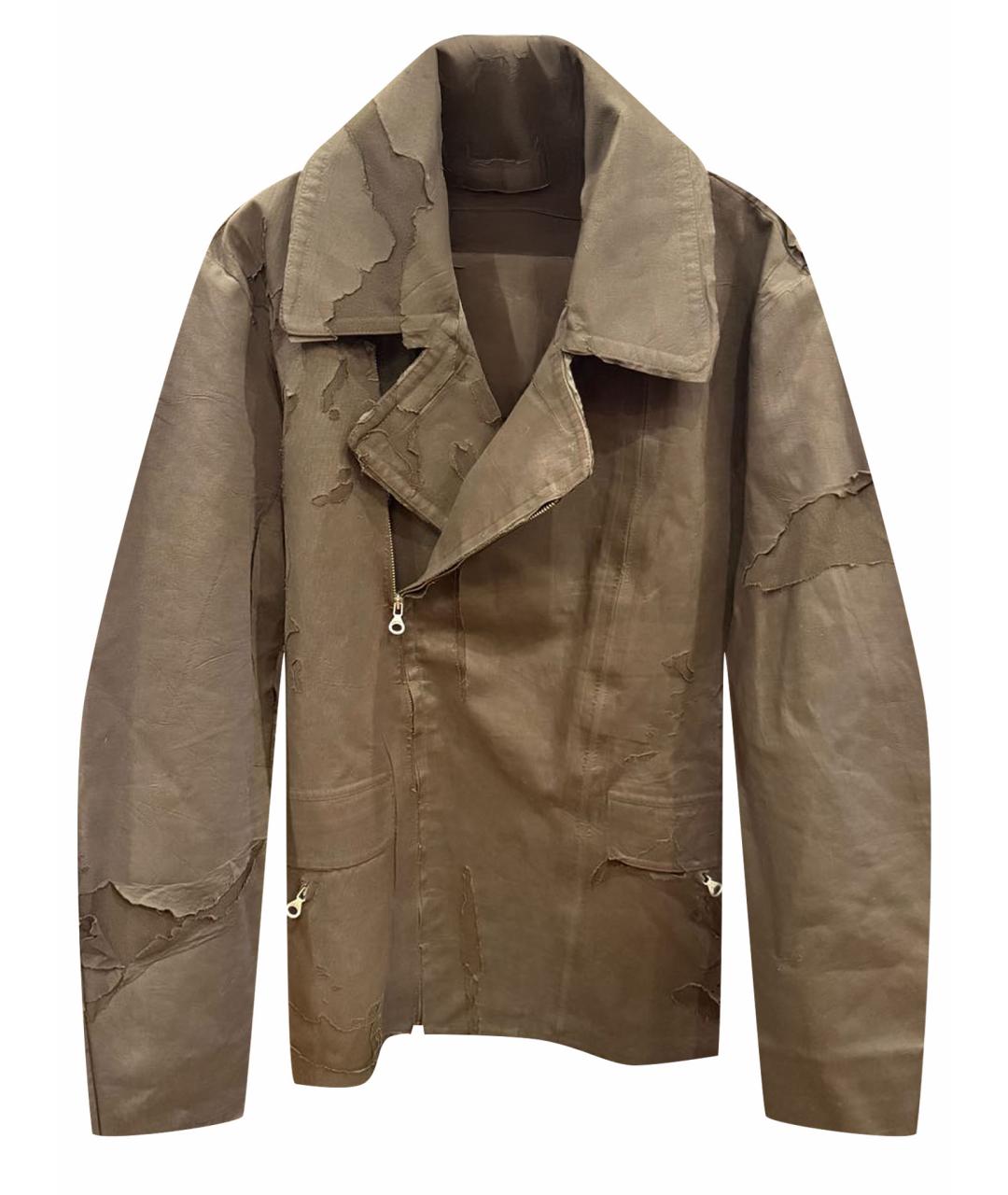 DIESEL Коричневая хлопковая куртка, фото 1