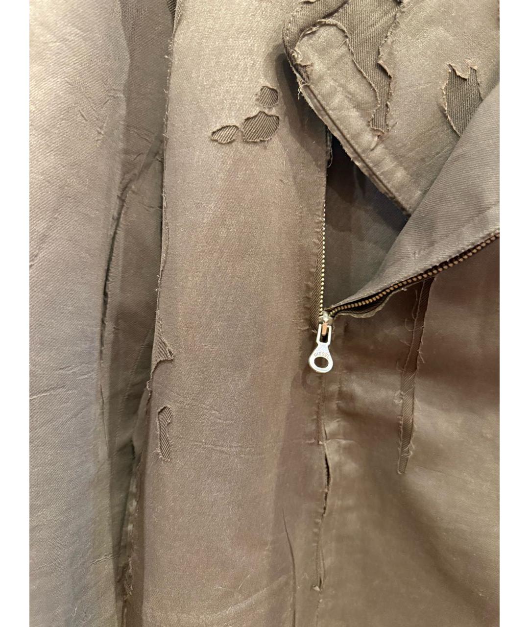 DIESEL Коричневая хлопковая куртка, фото 4