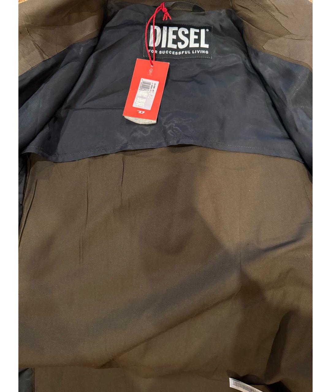 DIESEL Коричневая хлопковая куртка, фото 3