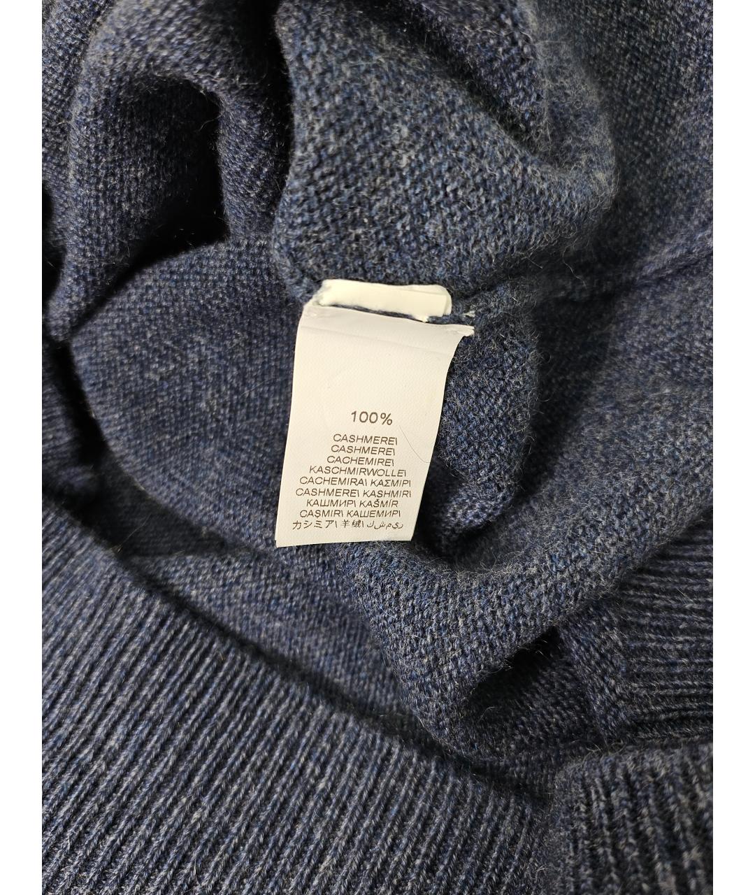 BRUNELLO CUCINELLI Темно-синий кашемировый джемпер / свитер, фото 4