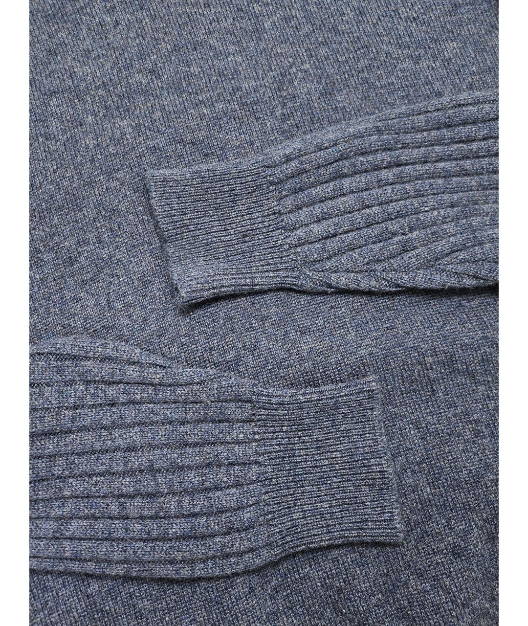 BRUNELLO CUCINELLI Темно-синий кашемировый джемпер / свитер, фото 3