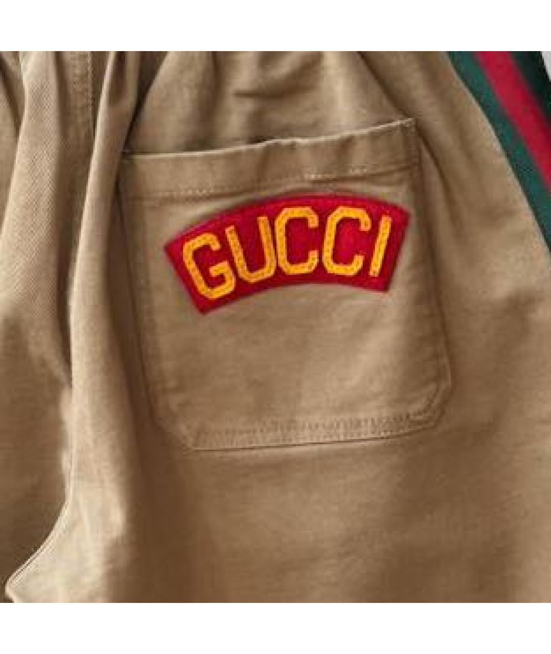 GUCCI Бежевые хлопковые детские шорты, фото 4