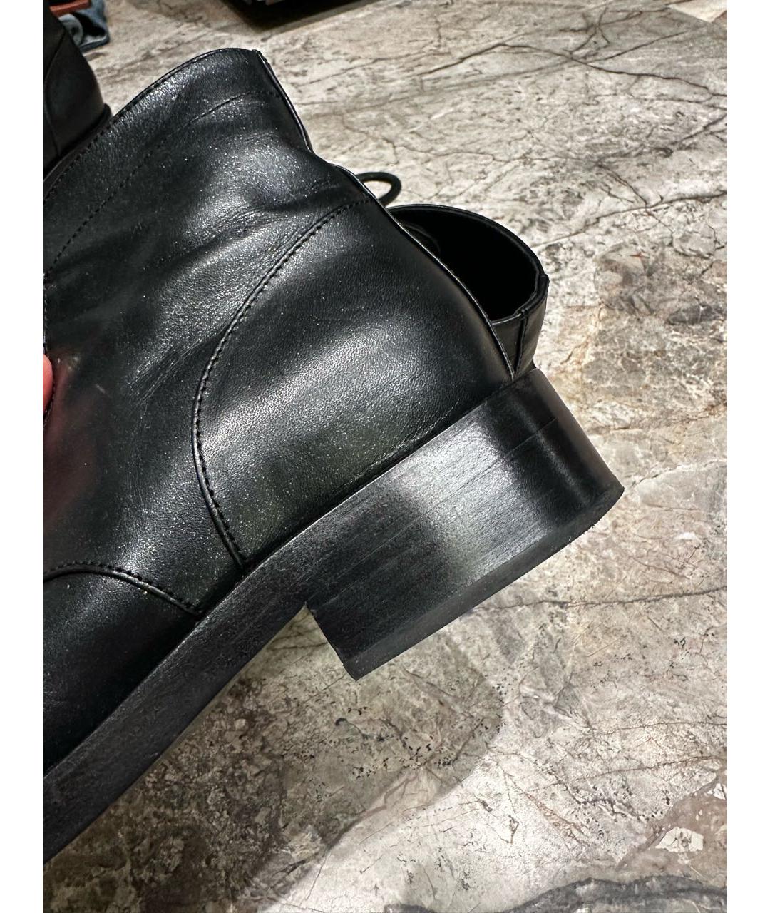 CHANEL Черные кожаные ботинки, фото 7