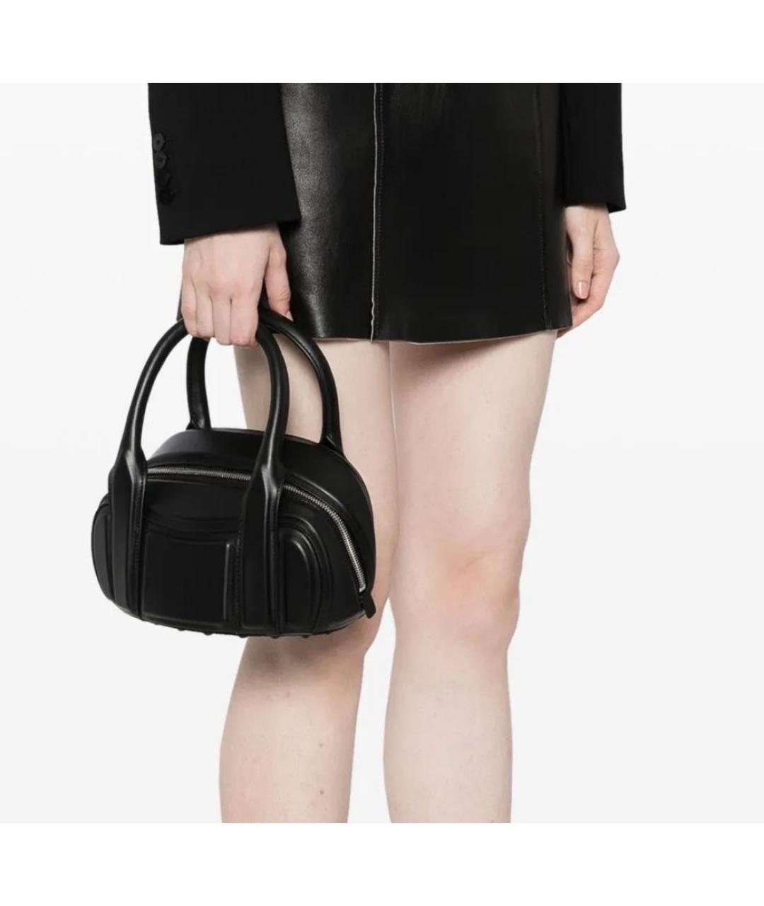 ALEXANDER WANG Черная кожаная сумка с короткими ручками, фото 6