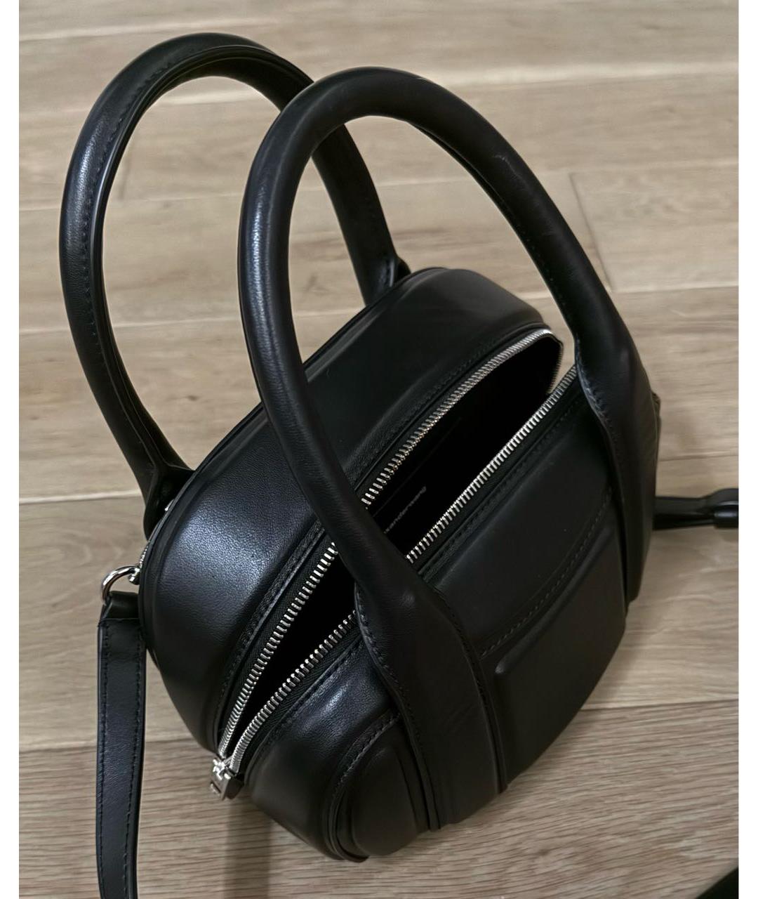 ALEXANDER WANG Черная кожаная сумка с короткими ручками, фото 4