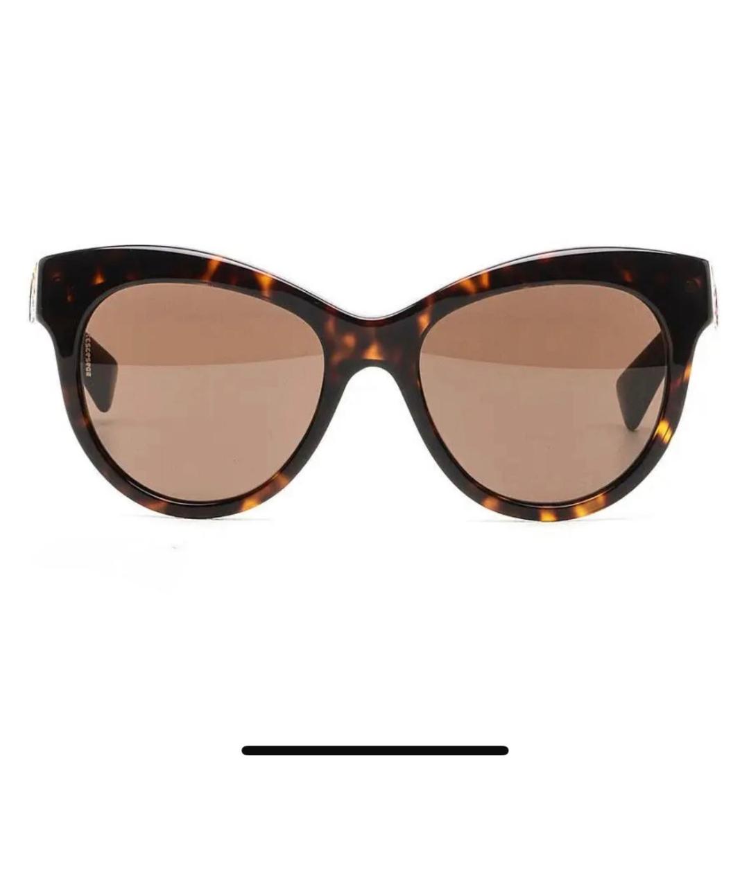 DOLCE&GABBANA Коричневые пластиковые солнцезащитные очки, фото 2
