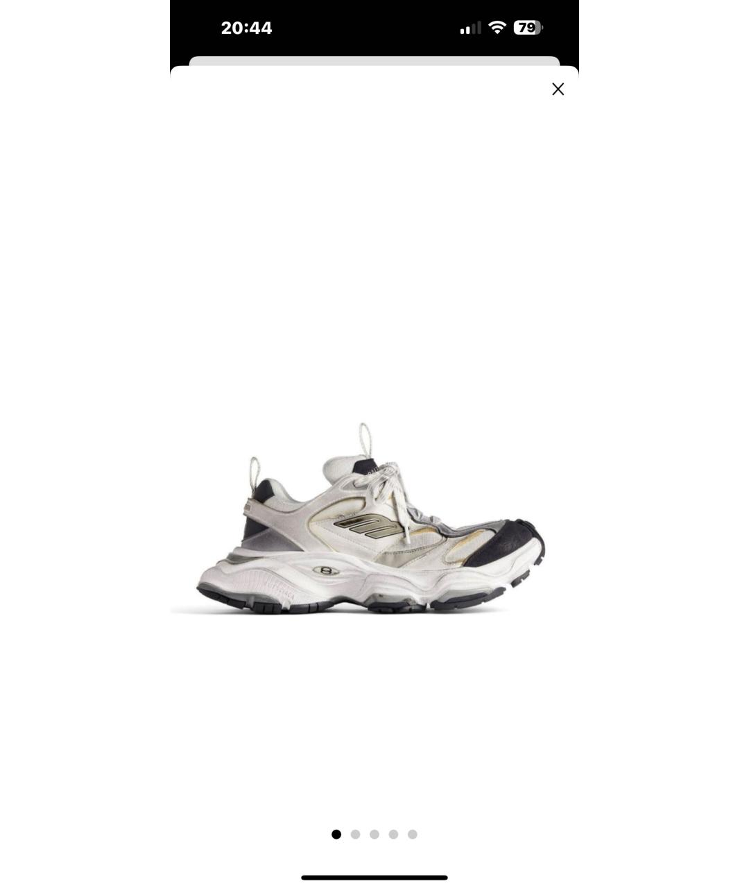 BALENCIAGA Белые кроссовки, фото 5
