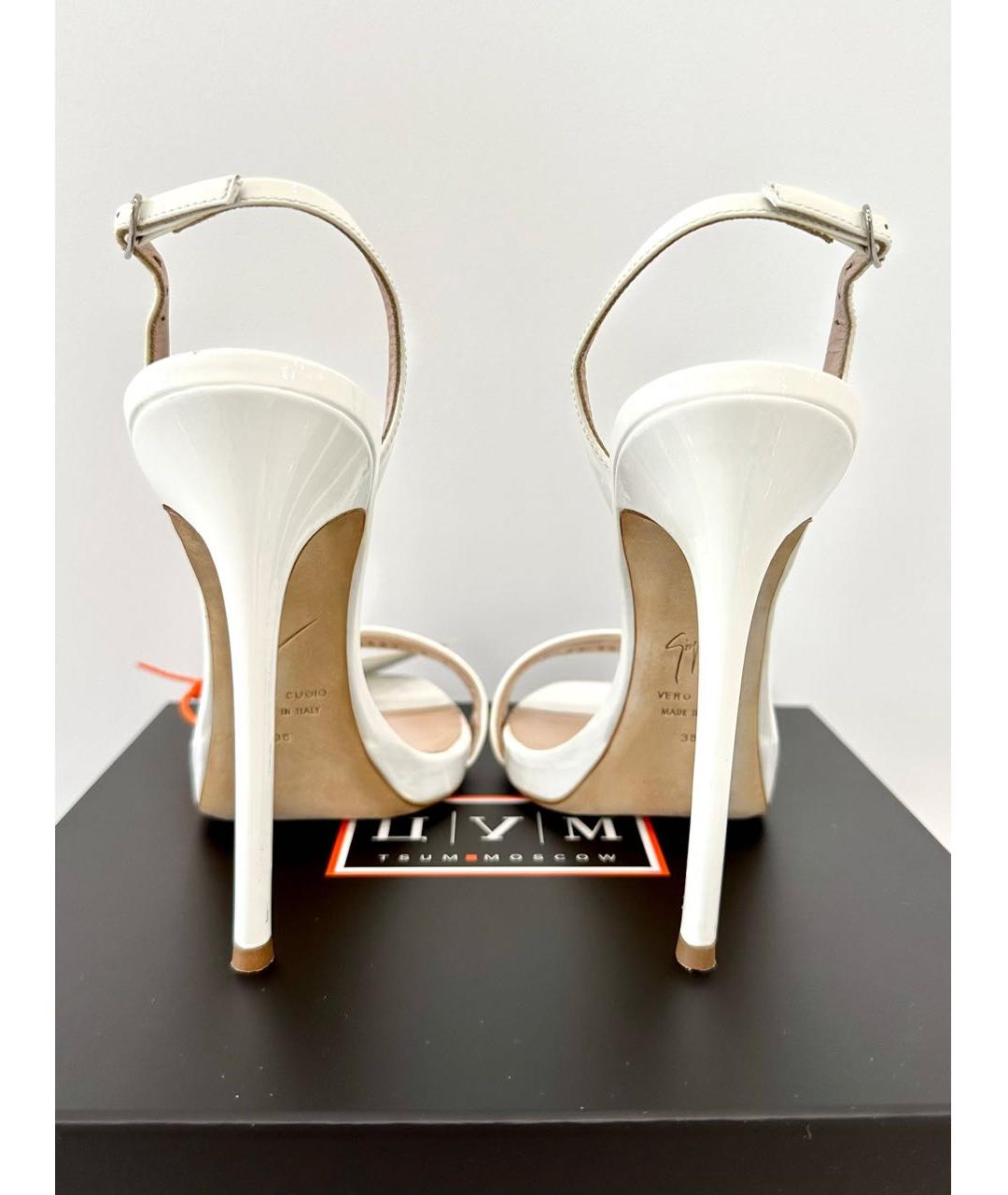 GIUSEPPE ZANOTTI DESIGN Белые босоножки, фото 5