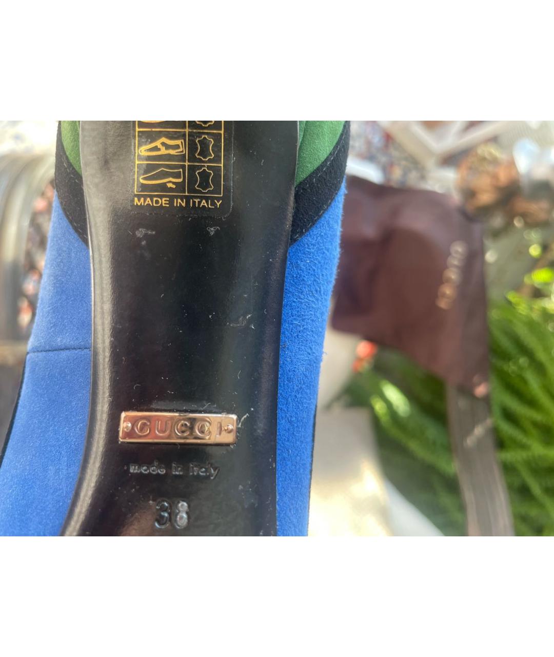 GUCCI Мульти замшевые туфли, фото 7