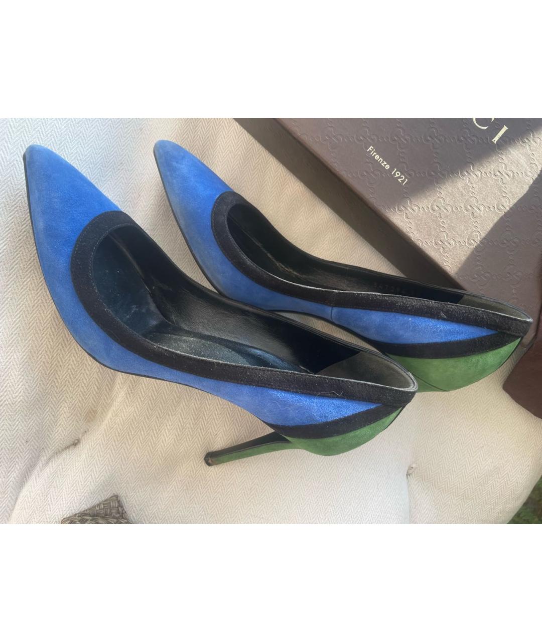 GUCCI Мульти замшевые туфли, фото 3