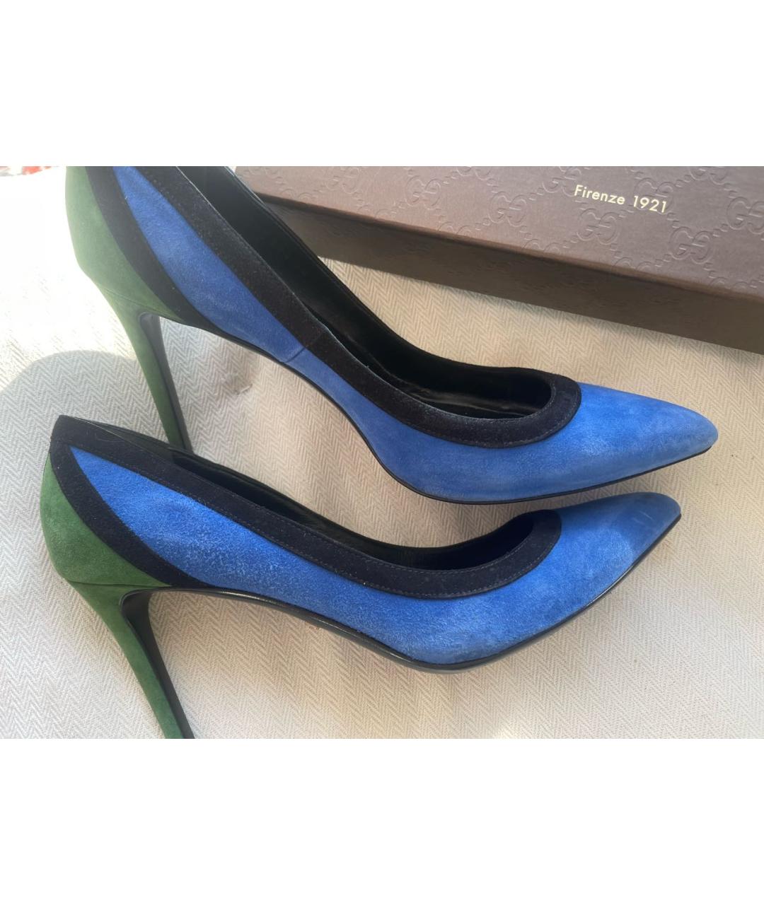 GUCCI Мульти замшевые туфли, фото 9