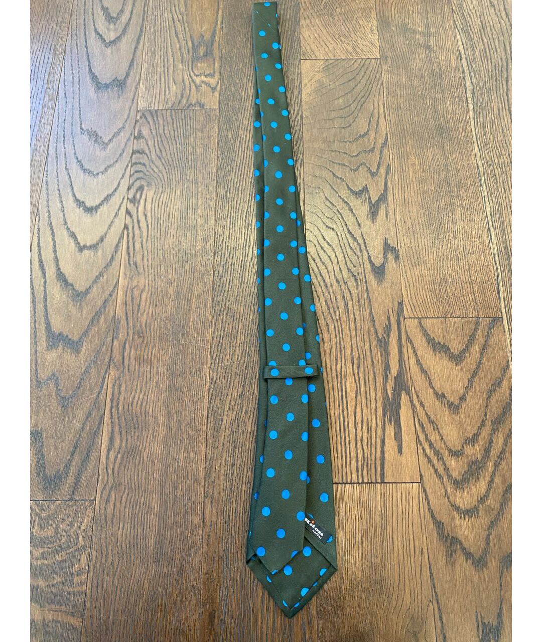 KITON Зеленый шелковый галстук, фото 3