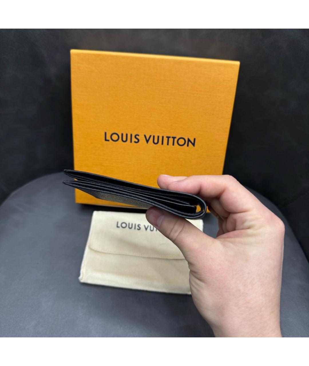 LOUIS VUITTON Антрацитовый кошелек, фото 5