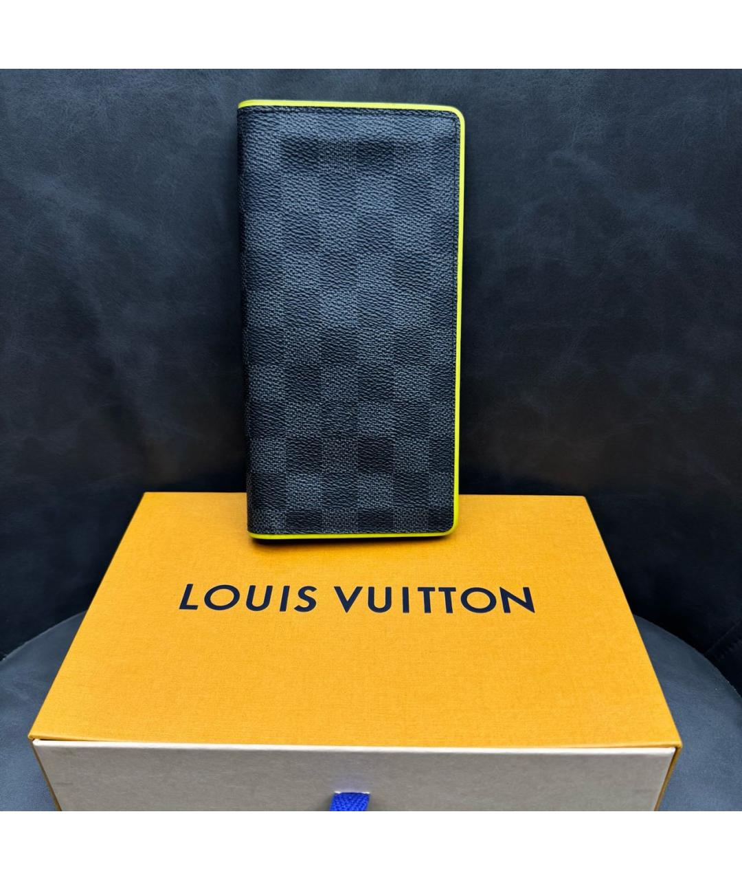 LOUIS VUITTON Антрацитовый кошелек, фото 5