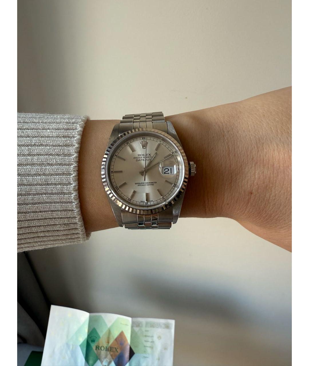 ROLEX Серебряные часы из белого золота, фото 3