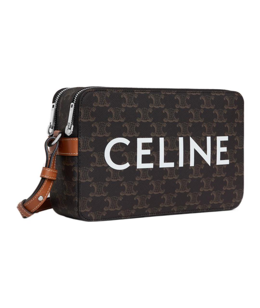 CELINE Коричневая сумка на плечо, фото 3