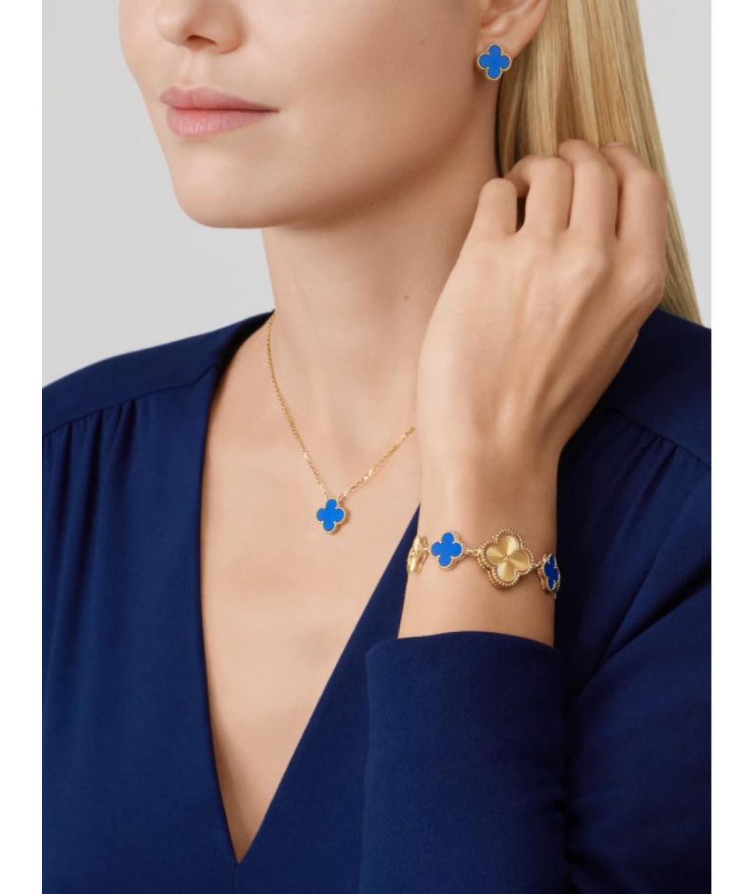 VAN CLEEF & ARPELS Синяя подвеска из желтого золота, фото 4