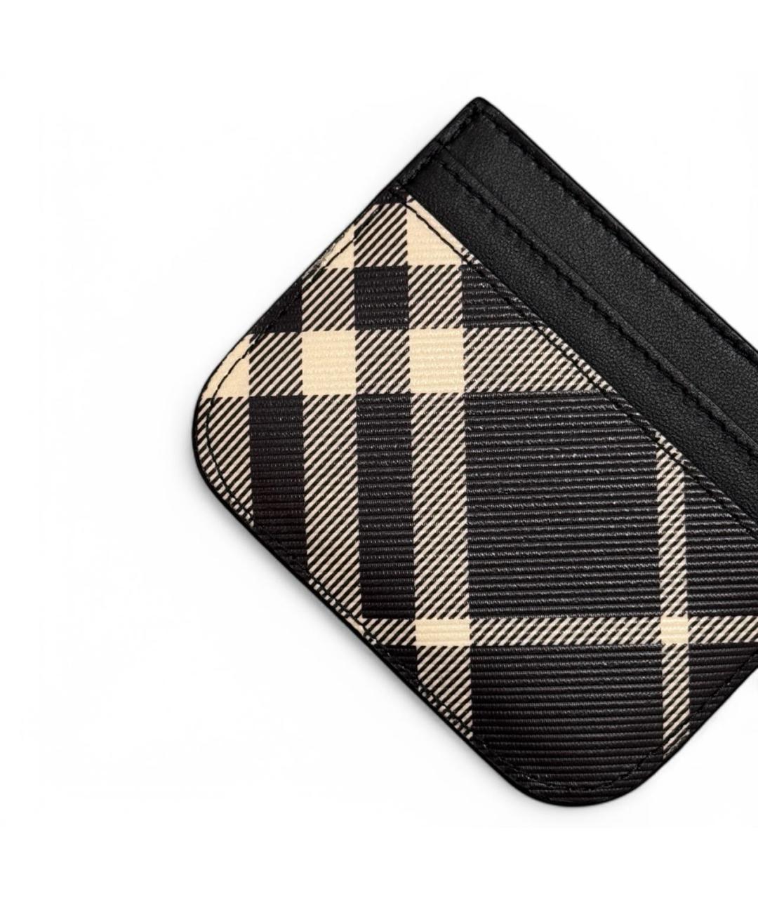 BURBERRY Черный кожаный кардхолдер, фото 3