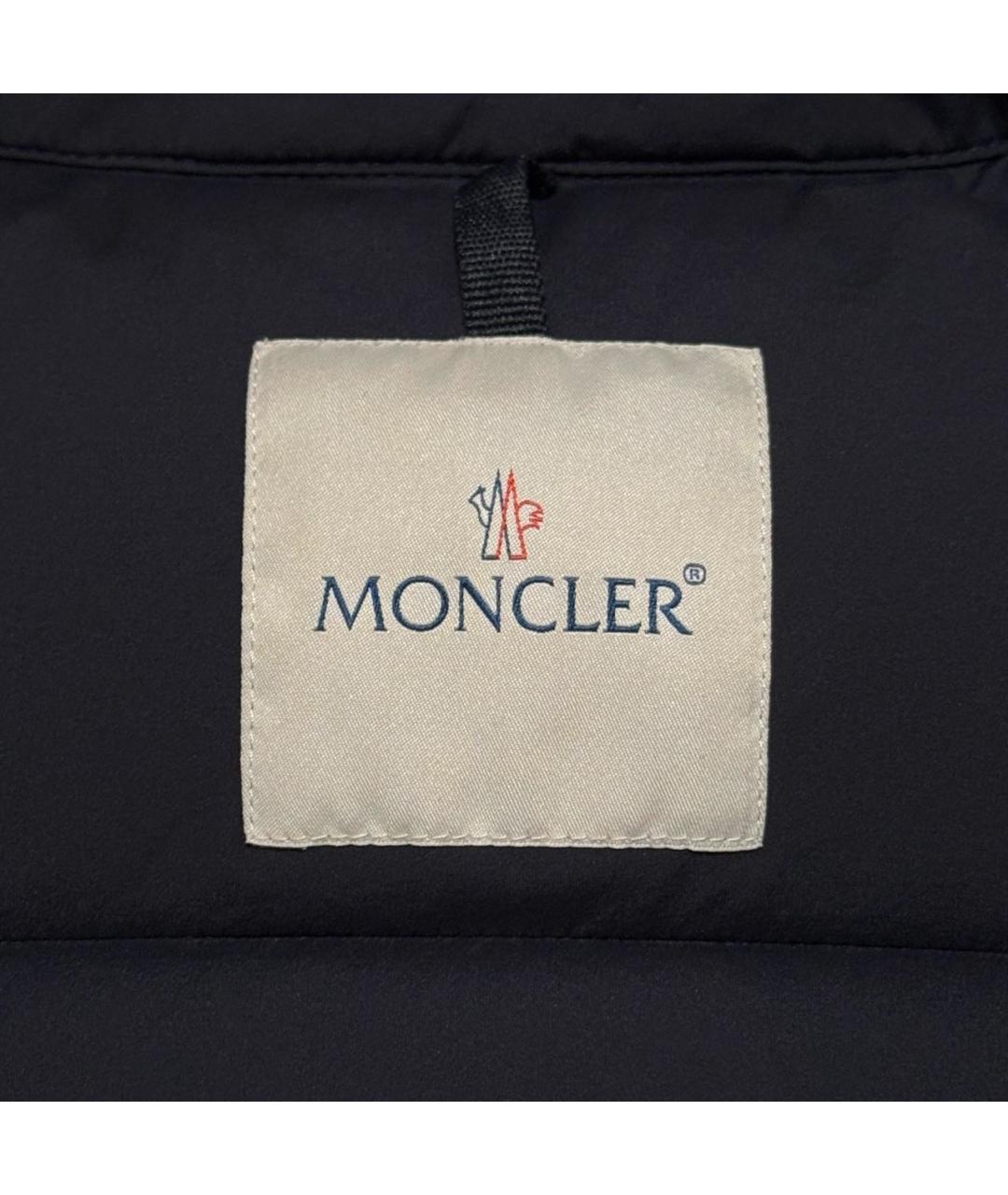 MONCLER Темно-синий пуховик, фото 5