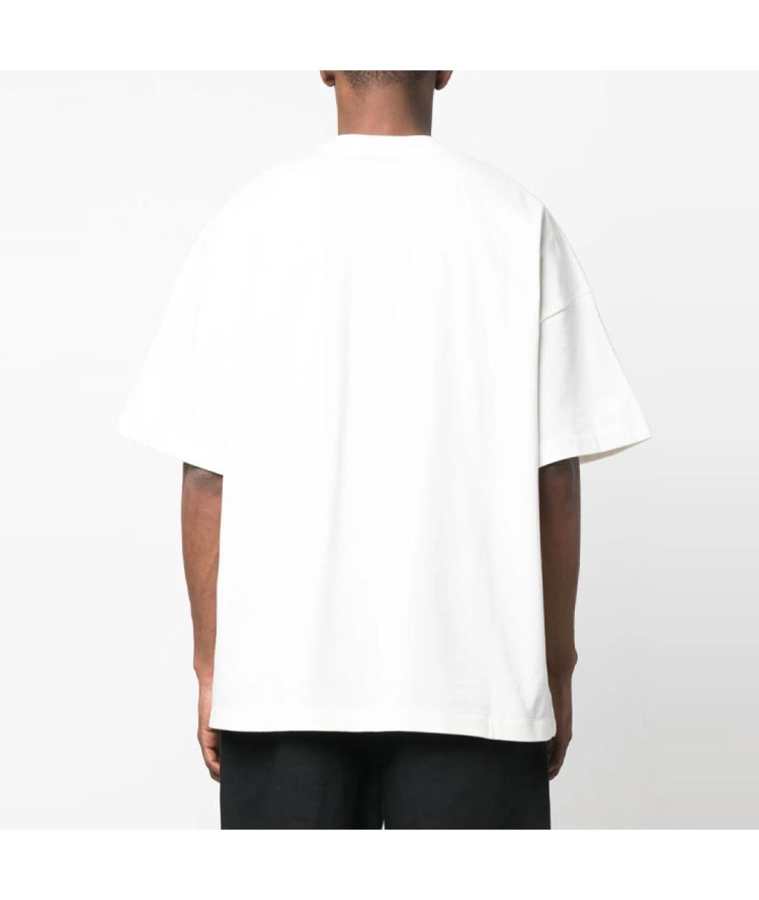 JIL SANDER Белая хлопковая футболка, фото 4