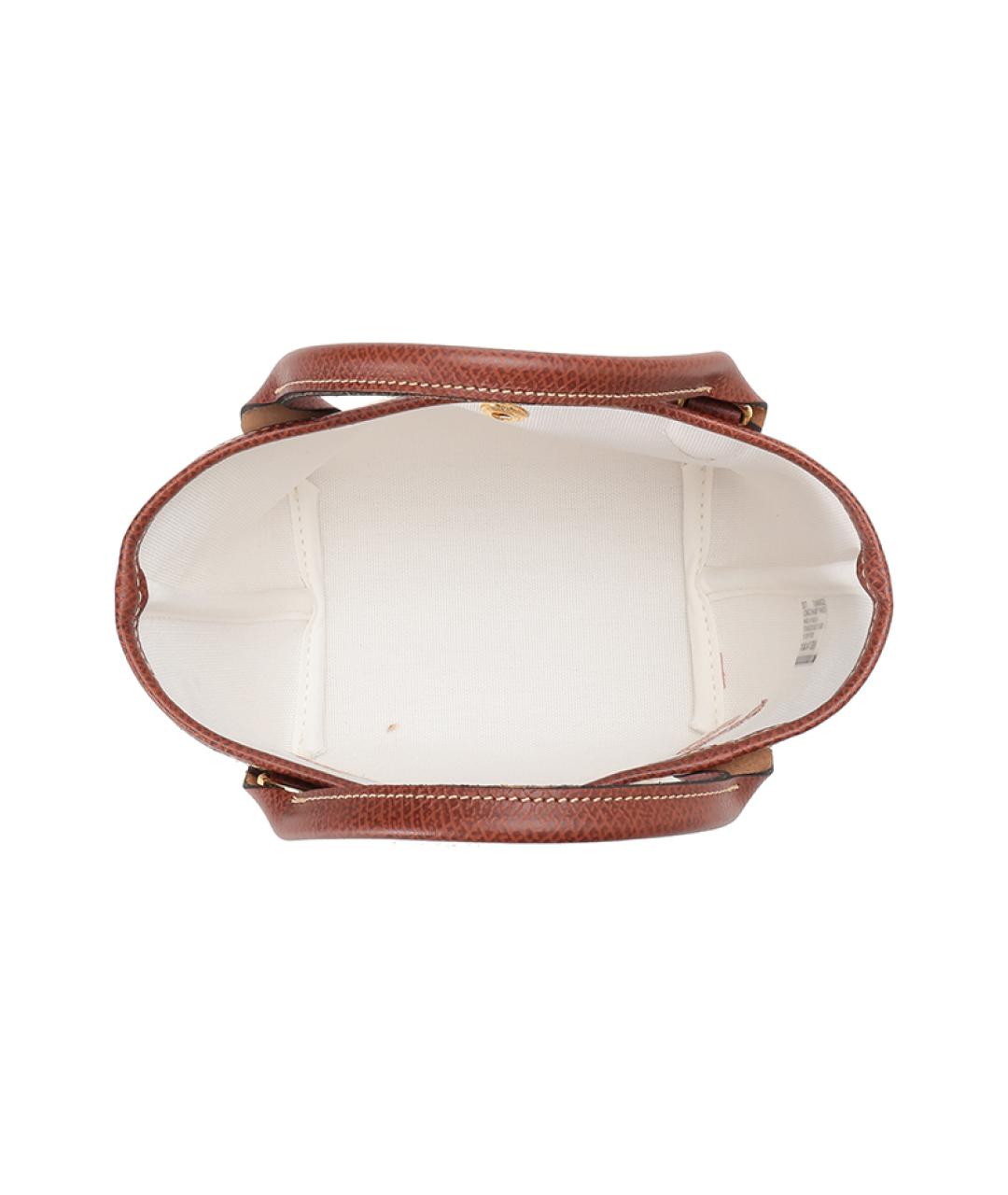 LONGCHAMP Коричневая тканевая сумка через плечо, фото 6