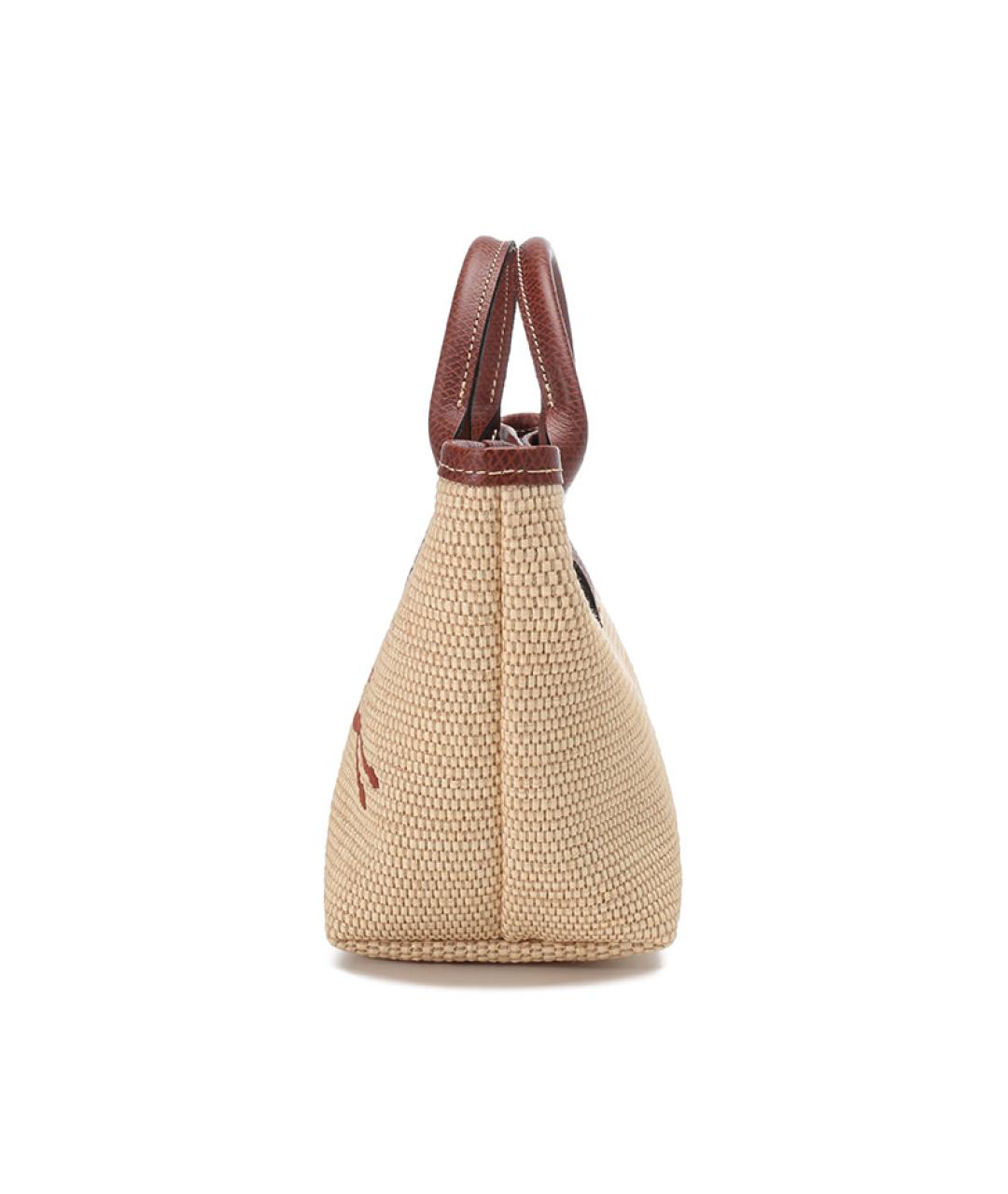 LONGCHAMP Коричневая тканевая сумка через плечо, фото 4