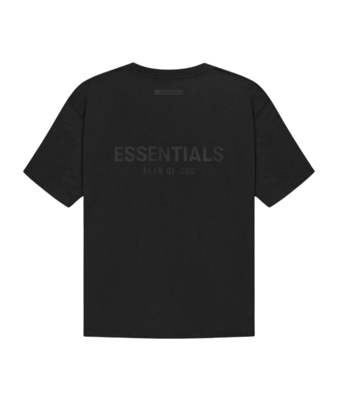 FEAR OF GOD ESSENTIALS Черная хлопковая футболка, фото 2