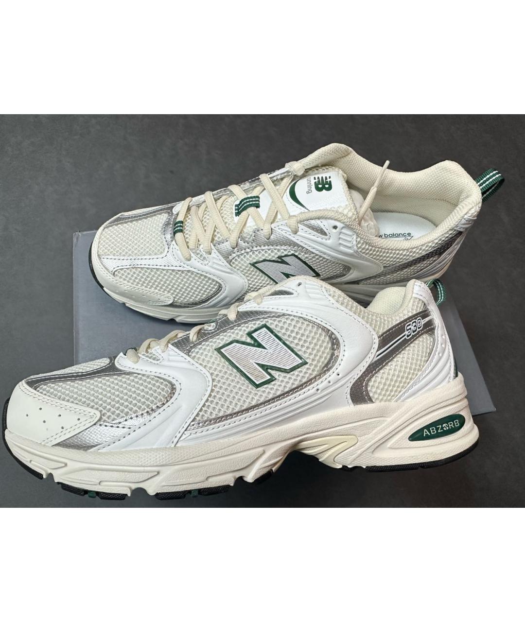 NEW BALANCE Белые синтетические низкие кроссовки / кеды, фото 5