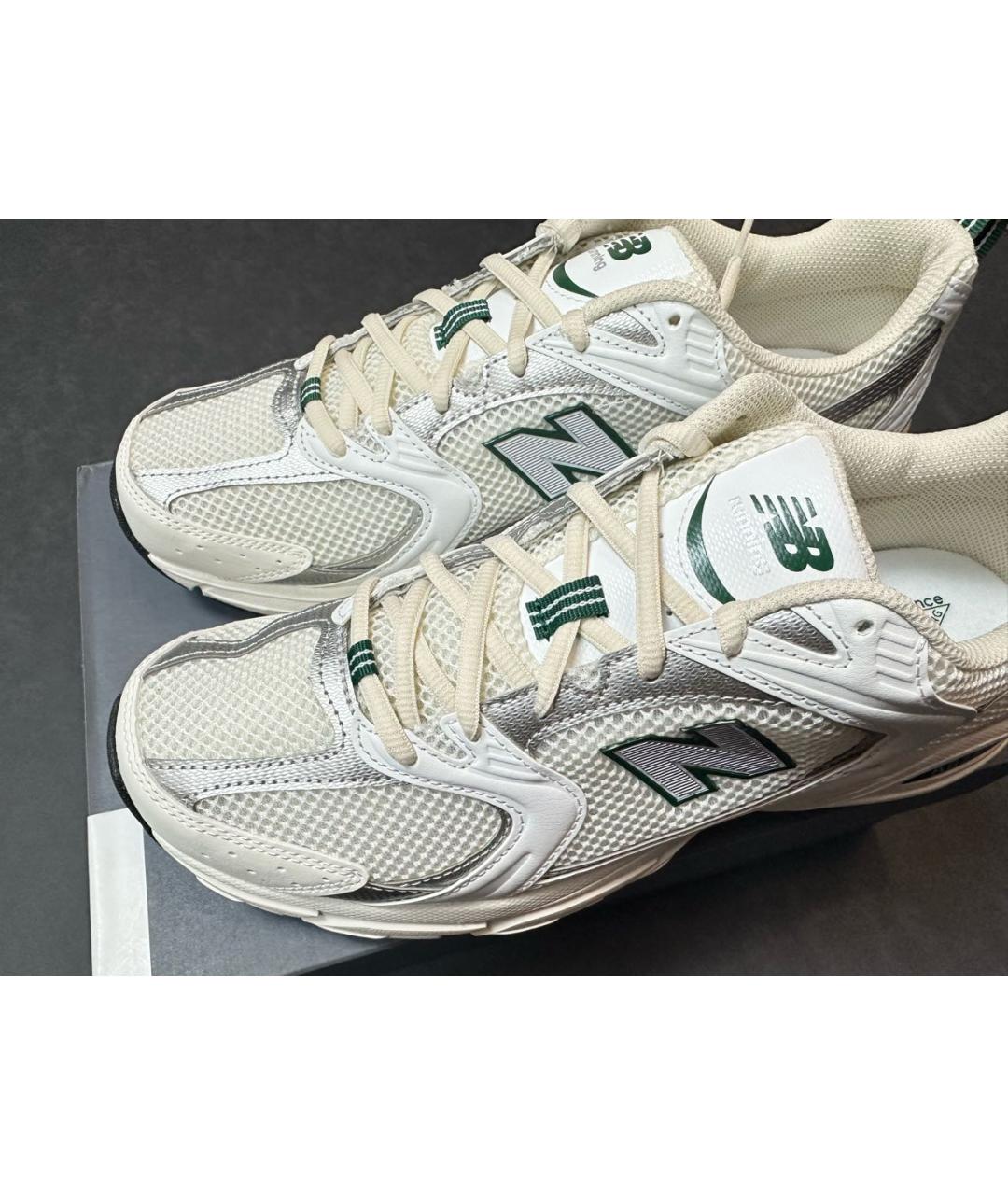 NEW BALANCE Белые синтетические низкие кроссовки / кеды, фото 2