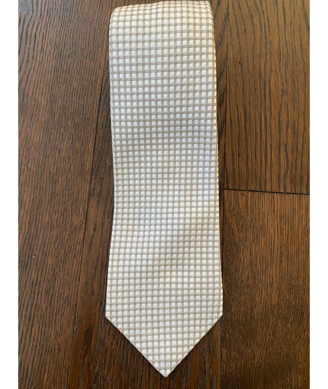 KITON Белый шелковый галстук, фото 5